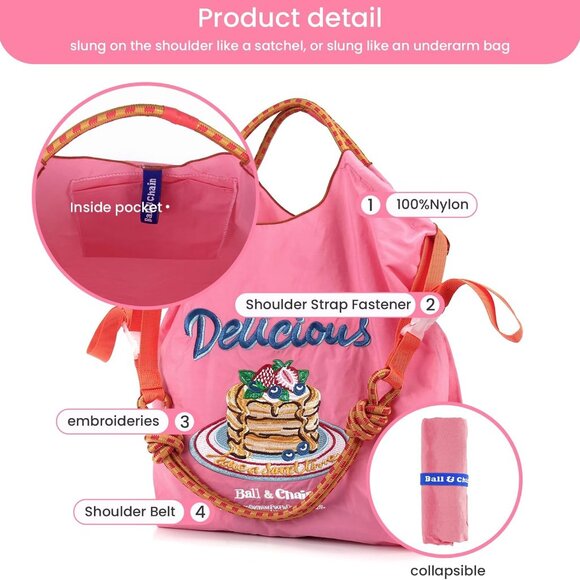 Versatile Embroidery Tote with Adjustable Strap - Perfect Gift for Women - Picture 5 of 6